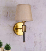 Load image into Gallery viewer, Detec Miles Single Shade Wall Sconce in Brass Color
