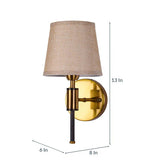 Load image into Gallery viewer, Detec Miles Single Shade Wall Sconce in Brass Color
