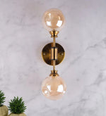 Load image into Gallery viewer, Detec Caleb Amber Thumb Pressed Wall double  Glass Sconce
