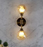 Load image into Gallery viewer, Detec Caleb Amber Thumb Pressed Wall double  Glass Sconce
