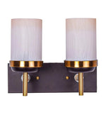 Load image into Gallery viewer, Detec Porsch Opal Glass Brass n Black Double Shade Wall Light
