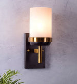 Load image into Gallery viewer, Detec Porsch Opal Glass Brass n Black Wall Light
