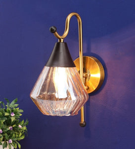 Deyle Fusion Matte Black & Brass Finish Wall Light