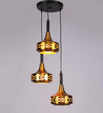 Load image into Gallery viewer, Detec Hictor Brass Finish Etched Hanging Cluster
