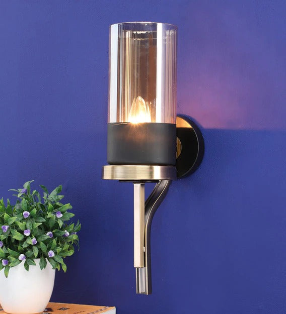 Detec Marco Matte Black & Brass Wall Light