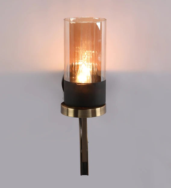 Detec Marco Matte Black & Brass Wall Light