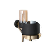 Load image into Gallery viewer, Detec Marco Matte Black &amp; Brass Wall Light
