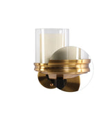 Load image into Gallery viewer, Detec Gorden Double Glass Matte Black &amp; Brass Wall Light
