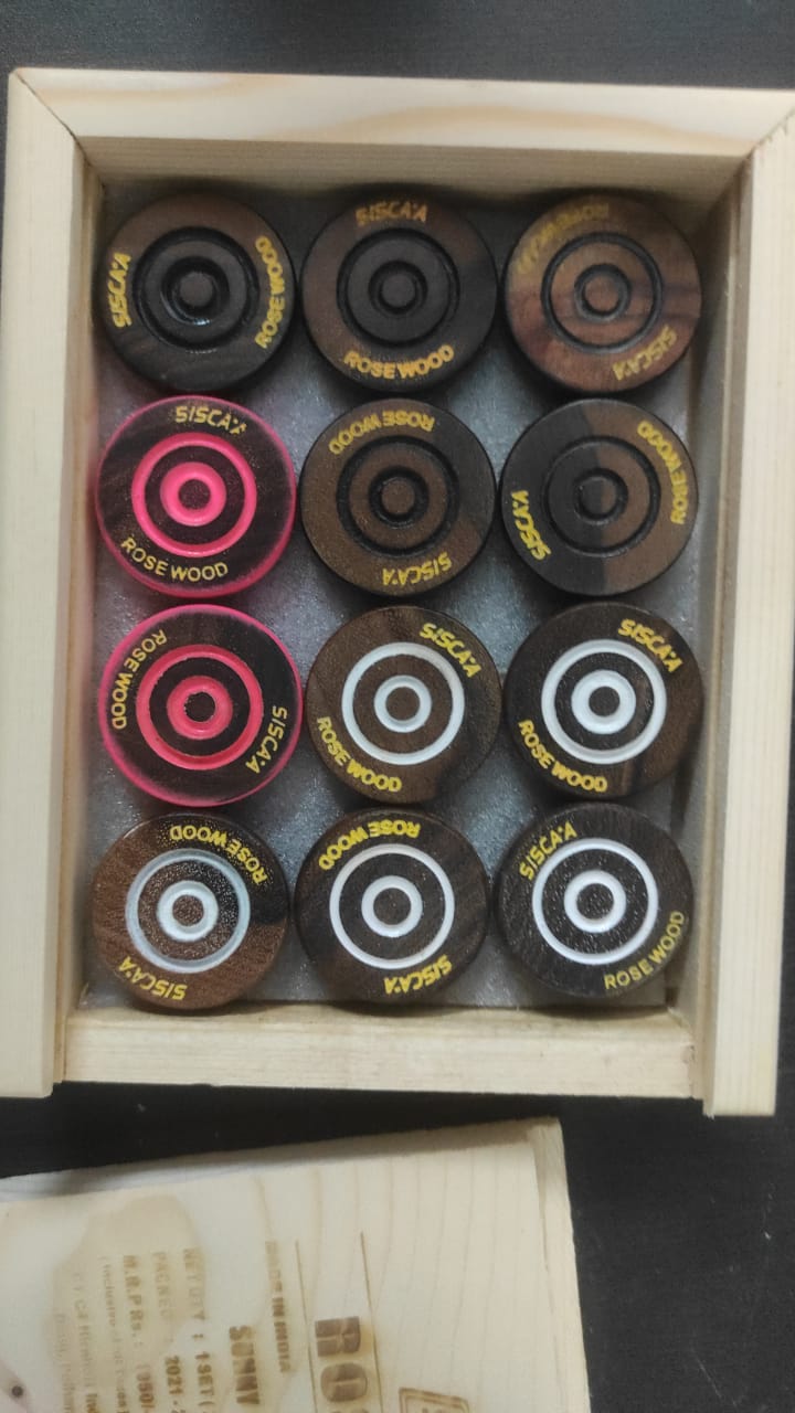 Detec™ Siscaa Rosewood Carrom Coins
