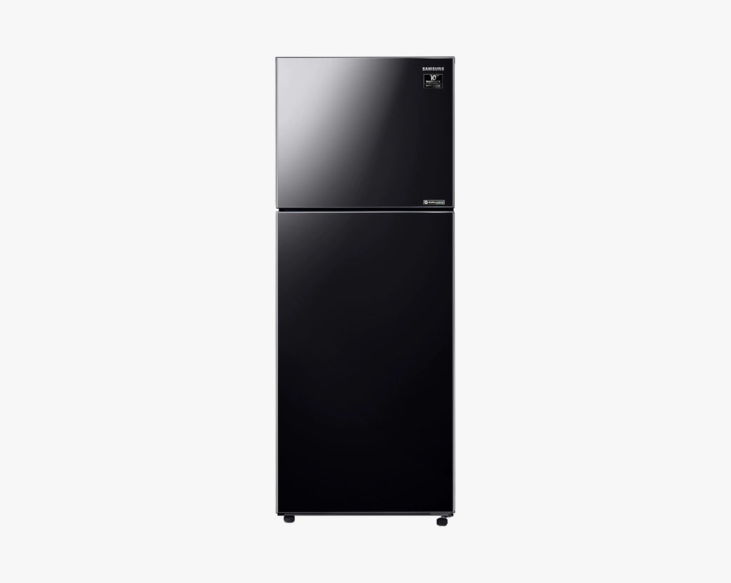 Samsung 415l Twin Cooling Plus Double Door Refrigerator Black Glass Rt42t50682c