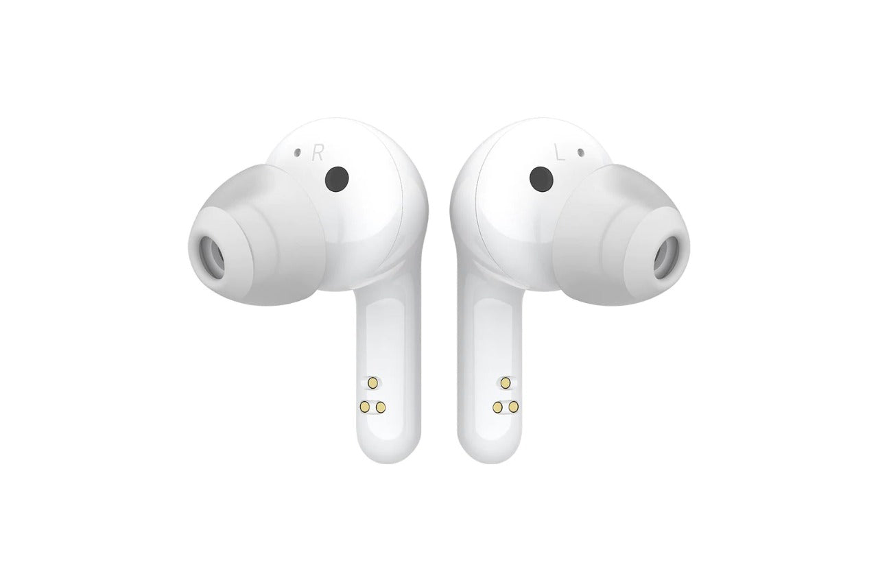 LG Tone Free Wireless Earbuds 99.9% Bacteria Free, Prestigious British Meridian Sound, Dual Microphones in Each Earbud and IPX4 Water Resistance (FN6, White)