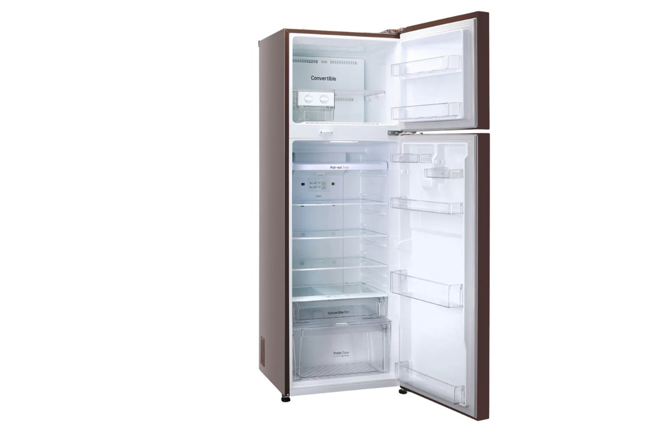 LG 360 Litres Frost Free Double Door Refrigerator with Door Cooling Plus Inverter Linear CompressorGL-T402JRS2