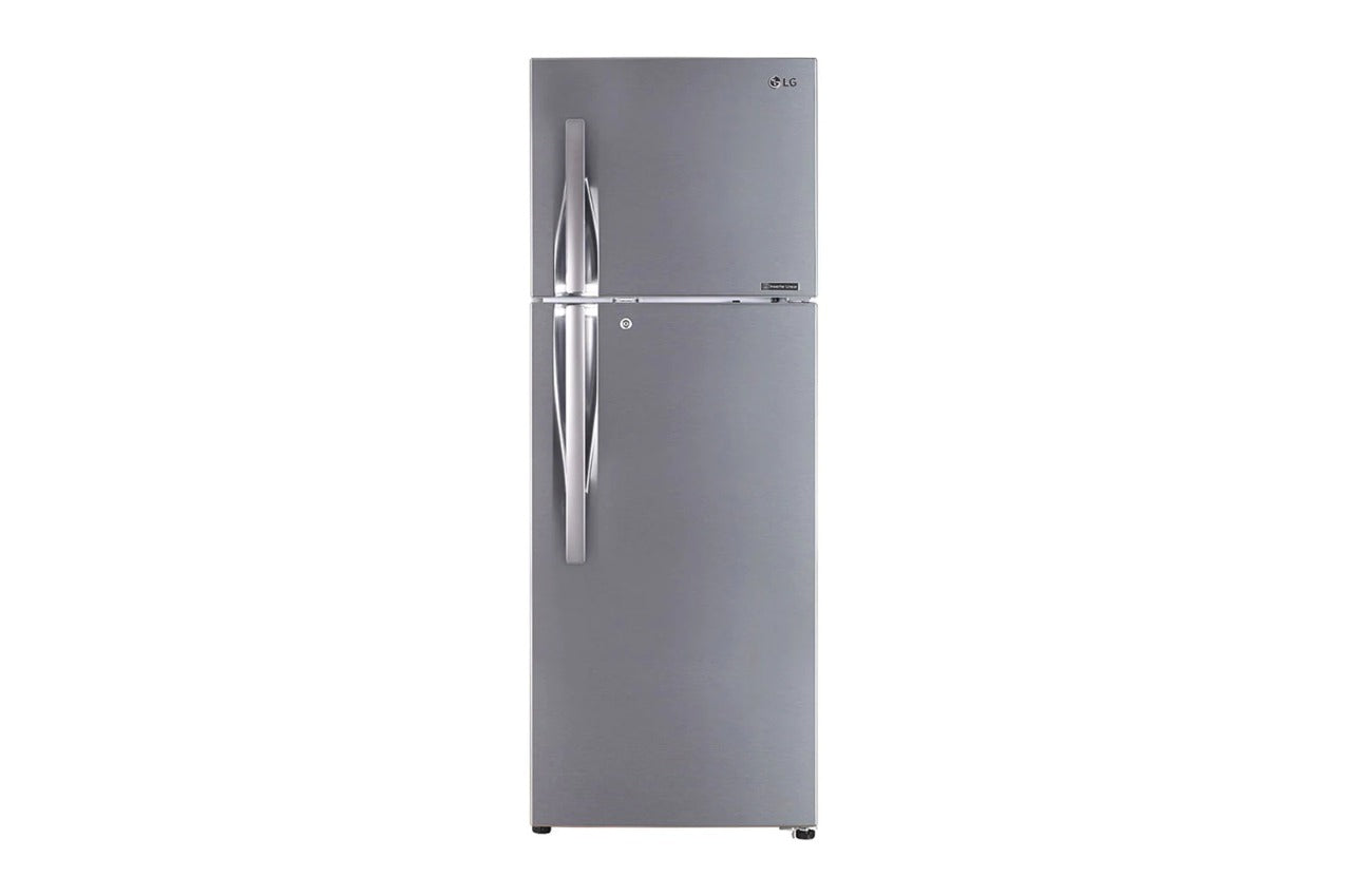 LG 335 L Frost Free Double Door 3 Star Convertible Refrigerator Shiny Steel, GL-T372JPZ3