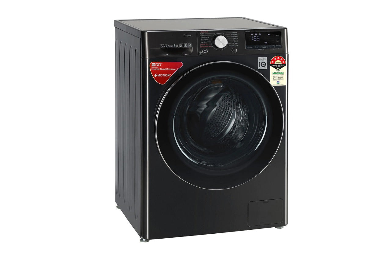 LG AI Direct Drive Washer with Steam & Turbo Wash, 8.0 kg