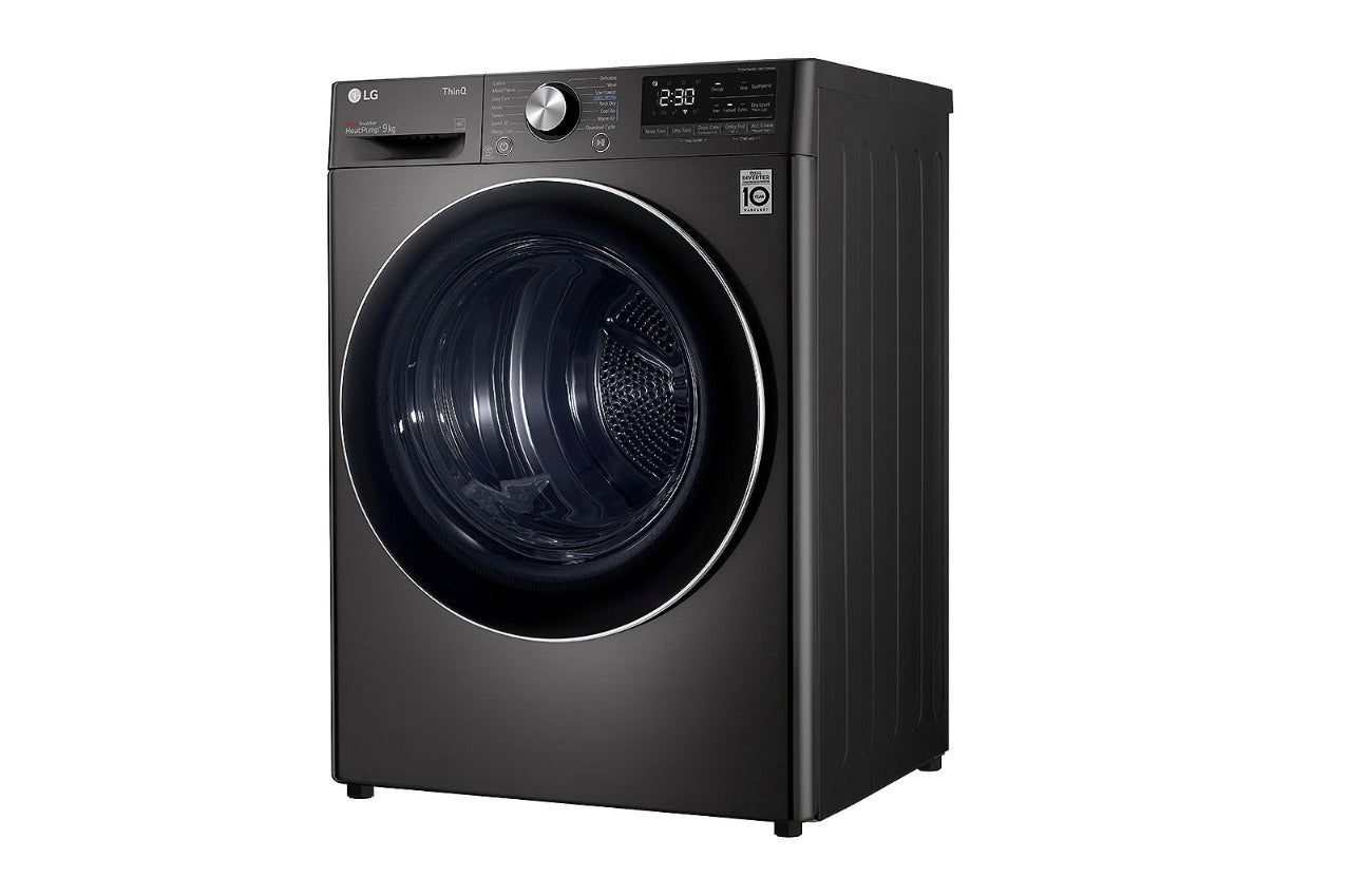 LG 9.0kg, Heat Pump Dryer with Inverter Control in Black Steel Finish
