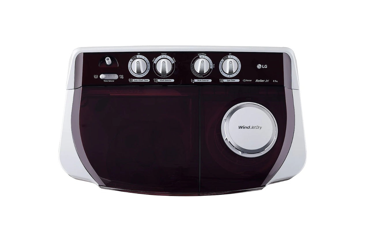 LG Wash 8.5kg and Spin 6kg Rust Free Body Roller Jet Pulsator