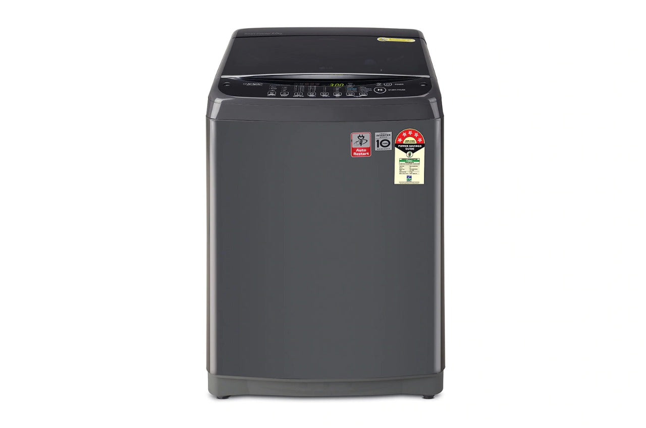 LG 8.0kg, Middle Black, Jet Spray+, Punch+3, TurboDrum