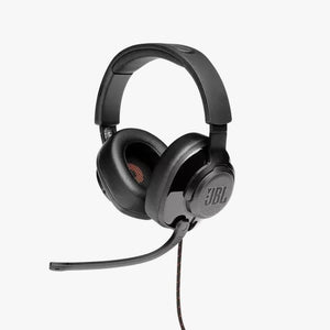 JBL Quantum 300 Hybrid wired over-ear PC gaming headset with flip-up mic