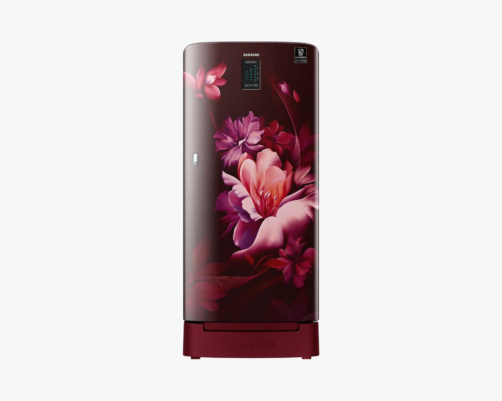 Samsung 192L Curd Maestro Single Door Refrigerator Midnight Blossom Red RR21A2N2XRZ