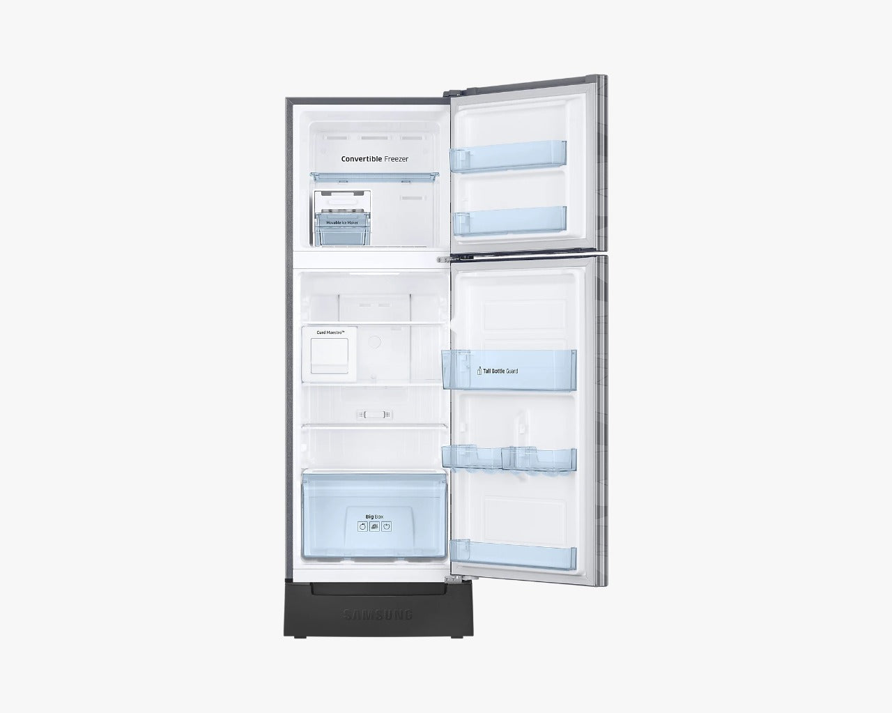 Samsung Top Mount Freezer with Curd Maestro and Base Stand Drawer  Wave Inox 244L RT28T3C23NV