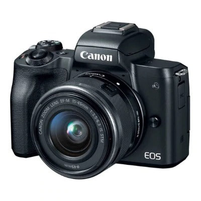 ओपन बॉक्स, अप्रयुक्त Canon M50 मिररलेस कैमरा बॉडी EF-M 15-45 मिमी IS STM के साथ