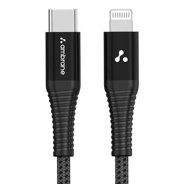 AMC-10 MFI Certified Type C to Lightning Braided Cable (Black)