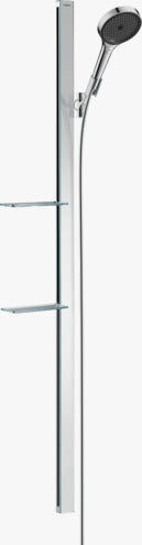 Hansgrohe Rainfinity Shower set 130 3jet with shower bar 150 cm and shelves