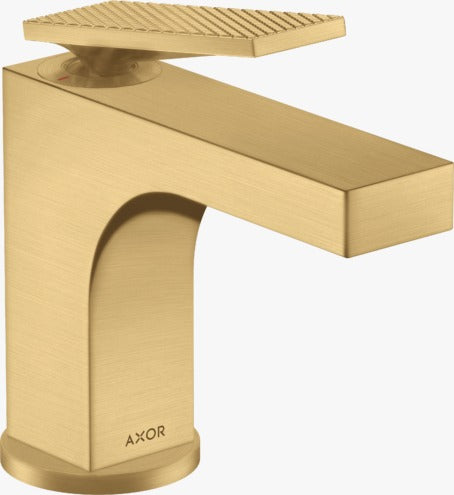 AXOR Citterio Single lever basin mixer 90 with lever handle for hand washbasins with pop-up waste set - rhombic cut Brushed Gold Optic 39001250