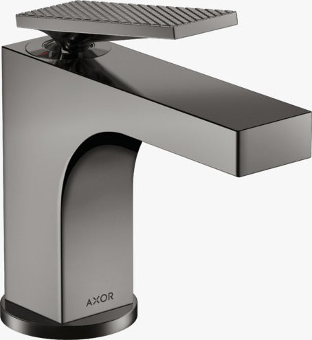 AXOR Citterio Single lever basin mixer 90 with lever handle for hand washbasins with pop-up waste set - rhombic cut Polished Black Chrome 39001330