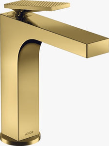 AXOR Citterio Single lever basin mixer 160 with lever handle and pop-up waste set - rhombic cut Polished Gold Optic 39071990