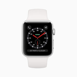Open Box, Unused Apple Watch Series 3 (GPS + Cellular, 42mm) - Silver Aluminium Case