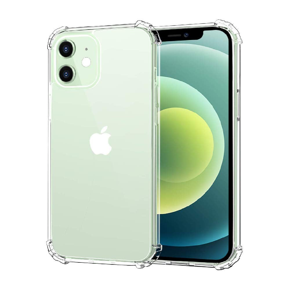 Open Box, Unused Amazon Brand - Solimo Mobile (Soft & Flexible Shockproof Back Cover with Cushioned Edges) Transparent for Apple iPhone 12 Mini