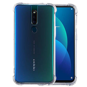 Open Box, Unused Amazon Brand - Solimo Mobile Cover (Soft & Flexible Shockproof Back Cover with Cushioned Edges)Transparent for Oppo F11 Pro