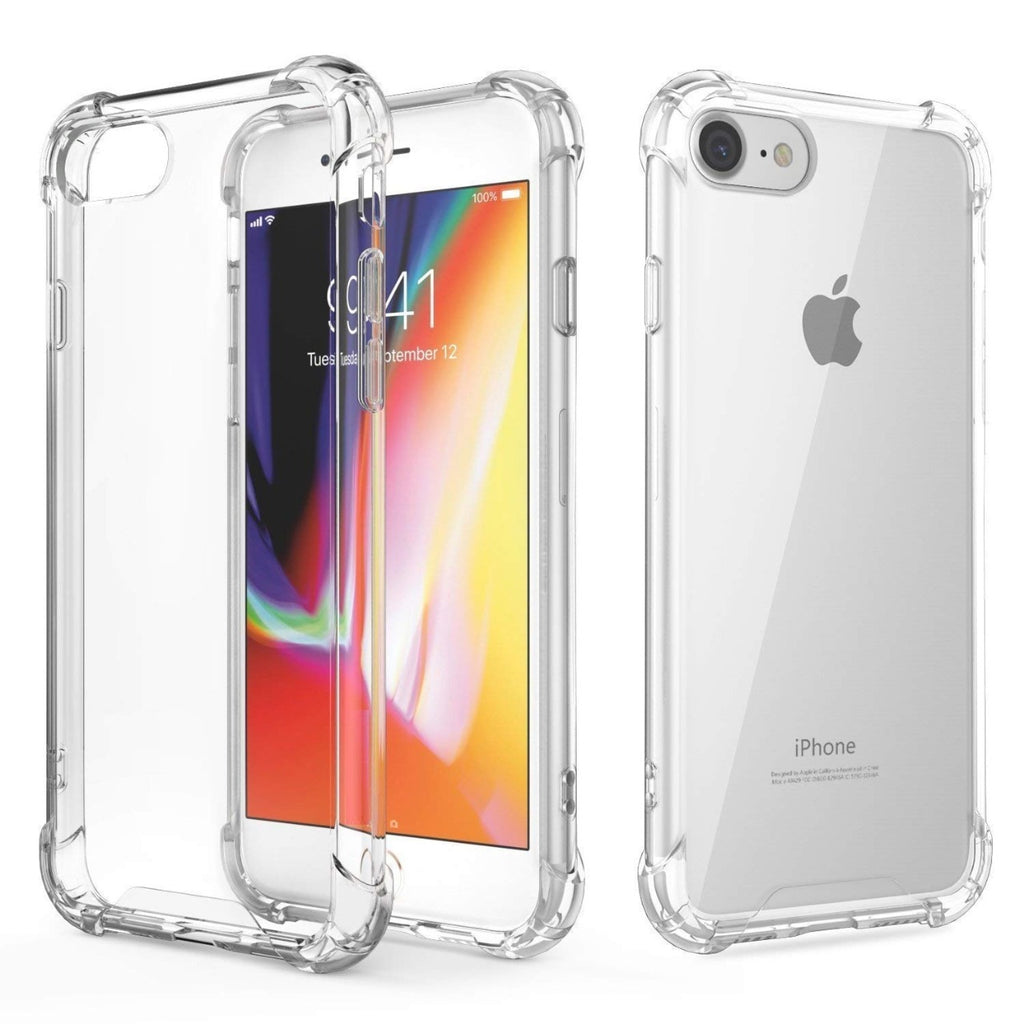 Open Box, Unused Amazon Brand-Solimo Transparent Case (Hard Back & Soft Bumper Cover with Cushioned Edges) for Apple iPhone 7