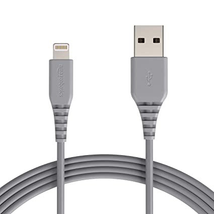 Open Box, Unused Amazonbasics Apple Certified Lightning to USB Charge and Sync Cable Charging Adapter, 10 Feet (3 Meters) - Grey
