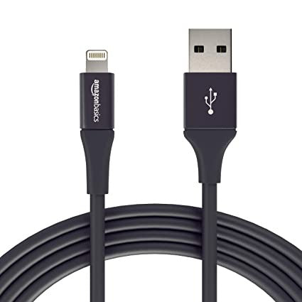 Open Box, Unused Amazonbasics Apple Certified Lightning to USB Charge and Sync Extra Tough Cable for Charging Adapter (3 Meters, Black)