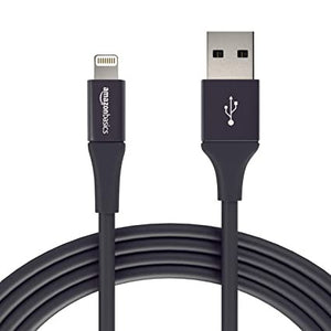 ओपन बॉक्स, अप्रयुक्त Amazonbasics Apple प्रमाणित लाइटनिंग USB चार्ज और चार्जिंग एडाप्टर के लिए अतिरिक्त मजबूत केबल सिंक करने के लिए (3 मीटर, काला)