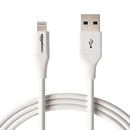Open Box, Unused Amazonbasics Apple Certified Lightning to USB Charge and Sync Tough Cable for Charging Adapter, 6 Feet (1.8 Meters) - White