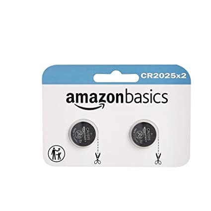 Open Box, Unused AmazonBasics CR2025 Lithium Coin Cell, 2-Pack