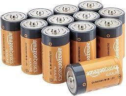 Open Box, Unused Amazon Basics 12 Pack D Cell All-Purpose Alkaline Batteries