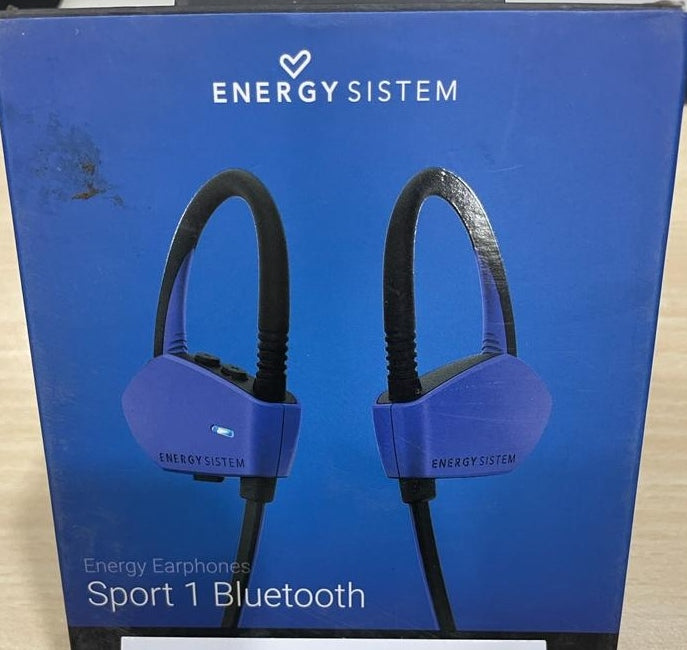 Open Box, Unused Energy Sistem Sport 1 Wireless Bluetooth in Ear Earphone with Mic (Blue)
