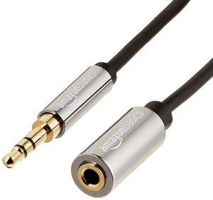 Open Box, Unused AmazonBasics Male to Female Stereo Audio Cable (Aux Extension Cable) with Gold Plated