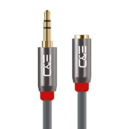 Open Box, Unused C&E CNE414497 25 FT(7.6 M) 3.5mm Aux Male to Female Extension Stereo Audio Cable