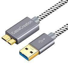 Open Box, Unused USB 3.0 to Micro B Cable for External Hard Drive, CableCreation Short USB 3.0 A to Micro B Cord