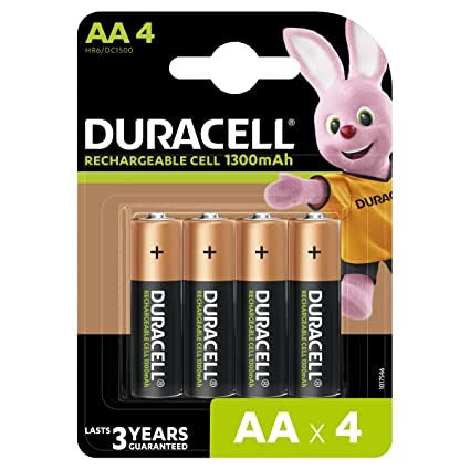 Open Box, Unused Duracell Rechargeable AA 1300mAh Batteries, 4Pcs