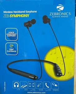 Open Box, Unused Zebronics Zeb-Symphony Wireless In Ear Neckband Earphone 