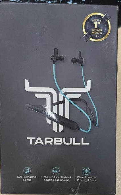 Open Box, Unused TARBULL MusicMate 410 Bluetooth Wireless in Ear Earphones with Mic (Black and Blue)