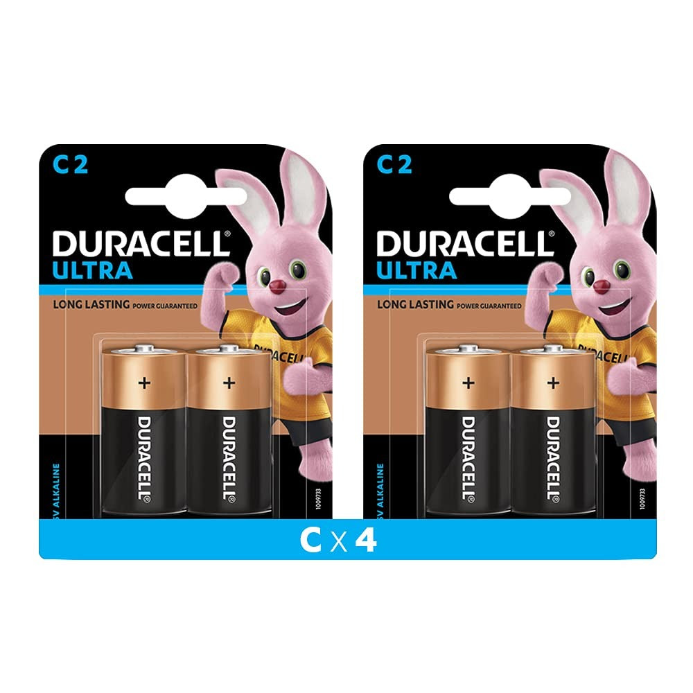 Open Box, Unused Duracell Ultra Alkaline C Battery, 4 Pcs