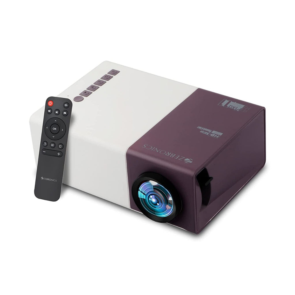 Open Box Unused ZEBRONICS Zeb-PIXAPLAY 11 Portable LED Projector with FHD 1080p Support