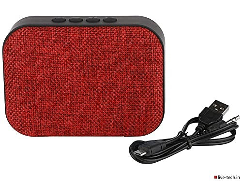 Open Box Unused Live Tech Portable Yoga Red Black Bluetooth Wireless Speaker (Pack of 10)